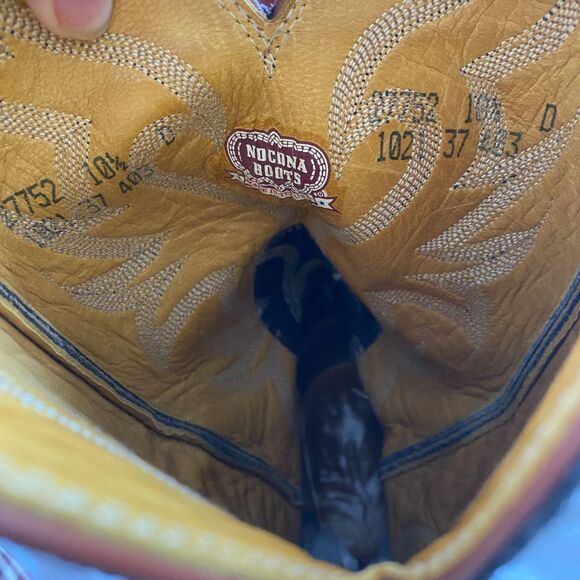 Vintage Nocona Eel Leather Dual Tone Cowboy Boots | USA Made | Exotic 10.5 MENS main image 7